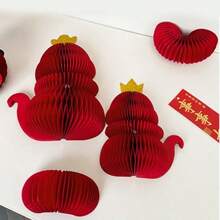 Peine de año nuevo cino centro de mesa mesa con ma de serpiente suministros de fiesta de Año Nuevo ración  ogar panal de pl - CH - Ver 3