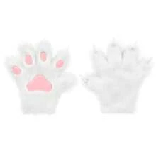 1pair Cute Plush Cat Paw Gloves, Soft Furry Winter Mittens Cosplay Costume Accessories, Furry Costume, Therian Paws, Cartoon Animal Claw Hand Warmers, Fluffy Plush Paw Shaped Gloves For Christmas, Party, Or Daily Warm Wear - Multicolor - View 18