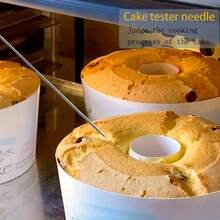 6件套烘焙DIY工具，粉色爱心加厚隔热手套和304不锈钢蛋糕测试针 - 可重复使用的金属烘焙探针蛋糕测试工具，蛋糕熟度检测器，蛋糕饼干烘焙探针，情人节/斋月礼物 - 彩色 - 查看 4