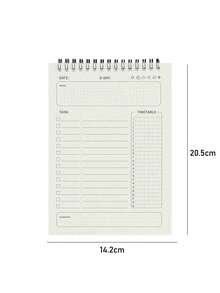 1本A5极简螺旋笔记本 - 学生考试准备计划/周计划/月计划，提高效率和自律性，适用于寒暑假，加厚双面书写纸 - 多色 - 查看 5