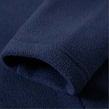 TIANXICO Men's Fleece Jacket Full Zip With Pockets Warm Lightweight Winter Jacket Running - D.BLUE - View 10