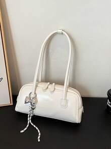 Minimalist Versatile Handbag, New Stylish Shoulder/Underarm Bag, High-Quality Commuter Boston Bag For Women - White - View 8