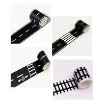 Road & Washi Tape; Creative Road & Railway Paper DIY Design Track Stickers - Black - View 18