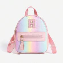 1 chiếc balo nữ cổ điển dễ thương với 26 chữ cái từ A-Z, thiết kế dây đeo vai có thể điều chỉnh, món quà lý tưởng cho ngày Valentine, phù hợp cho sử dụng hàng ngày, ngoài trời, trường học, du lịch, leo núi, dễ mang theo. - Hồng - Xem 17