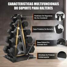 5 Capas Rack Mancuernas Base para Mancuernas Rack de Pesas Soporte para Mancuernas Compacto Tipo A Racks de Pesas con Mancuerna Que Ahorra Espacio para Gimna en Casa-B031 - como en la foto - Ver 2