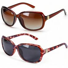 IOYGLASSES Polarized Sunglasses For Women | Vintage Square Sunglasses With UV400 Protection | Women's Wrap-Around Sunglasses - Multicolor - View 3