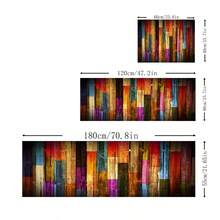 1pc Crystal Velvet Area Rug, Persian Vintage Style Carpet, Durable & Easy To Clean Kitchen/Hotel/Living Room/Hallway Mat - Colored Wood Grain - View 5