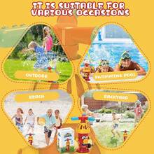 Outdoor Children's Water Spray Toys, Children's Lawn Sprinkler, Fire Hydrant Water Sprayer Toys, Garden Water Toys With Rotating Nozzles, Interactive Outdoor Gifts Suitable For Boys And Girls - 彩色 - 查看 6