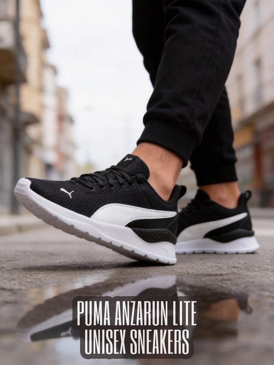 Puma Anzarun Lite 男鞋女鞋跑步鞋舒適輕盈透氣緩震耐磨運動鞋休閒鞋 371128-02 - 黑色 - 查看 1