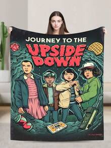 Retro Foreign Cartoon Plaid, Warm Blankets, Breathable Car Air Conditioner Blanket, Classic Outdoor Picnic Blankets, All-Season Graphic Blankets, Soft And Comfortable Flannel Blankets, Bed Blankets, Printed Blankets, Sofa Blankets, Pillow Covers, Pet Blankets, Home Festival Decoration No. 9943 - Multicolor - View 7