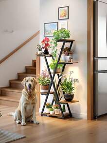 Soporte para plantas de interior con luces de cultivo: Estante metálico grande de varios niveles - Estante vertical iluminado con temporizador para flores y suculentas - Negro - Ver 8