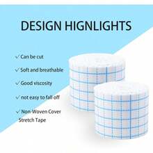 无纺布弹力胶带、无纺布粘性绷带、透气绷带胶带、自粘弹性绷带、急救包防护弹力绷带膜 - 彩色 - 查看 2