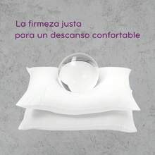 Almohada de Dormir Fibra Microfina 48x75 cm, Almohada Estándar con Forma y Volumen Duradero, Paquete de 1/2 Unidades - Blanco - Ver 6