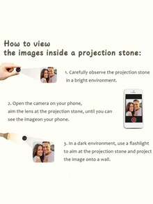 个性化宠物纪念照片投影项链，心形项链，可投影爪印和名字，宠物照片首饰，猫狗照片纪念项链，圣诞节万圣节惊喜礼物，送给家人和朋友的纪念礼物 - 多色-款式5 - 查看 6