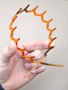 2pcs Women Simple Basic Wavy Headbands, Plastic Headbands Suitable For Washing Face, High Crown Styling Headbands, Easy To Use Without Pinching Or Tightness - Multicolor - View 5