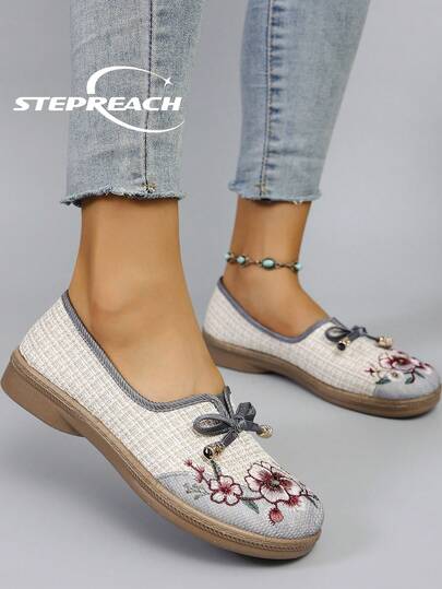 STEPREACH Giày thể thao nữ thường ngày mới, chất liệu lưới thoáng khí, thoải mái, nhẹ, kiểu dáng slip-on.