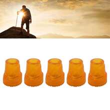 5Pcs 19mm Thicken Crutch Tip Skid Resistant Rubber Cane Tip Wearproof Crutches Accessories - Amarillo - Ver 8