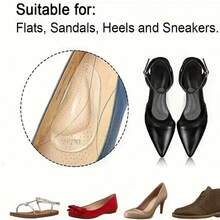 2 piezas de almohadillas de cojín de antepié transparente de silicona, forro suave, plantillas para zapatos unisex - transparente - Ver 5
