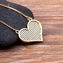 Light Luxury Bohemia Style Heart Pendant Necklace For Women Female Pave Shiny Crystal Zirconia Cute Love Charms Jewelry Fine Gifts - Gold - View 6