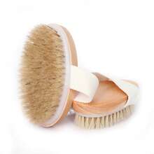 2pcs Shower Body Brush, Bristle Brush Shower Brush, Exfoliating Brush With Soft Massage Nodules, Shower Back Massage Brush, Wet And Dry Dual-Purpose Meridian Unblocking Bristle Brush (1 Shower Body Brush+1 Towel) - 2PCS - View 5