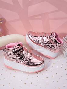 Kids Roller Skate Shoes With 4 Wheels, Detachable Wheels, Roller Skating Shoes, Fashion Casual Shoes With Hook And Loop, For Boys And Girls, Children And Students - Pink - View 7