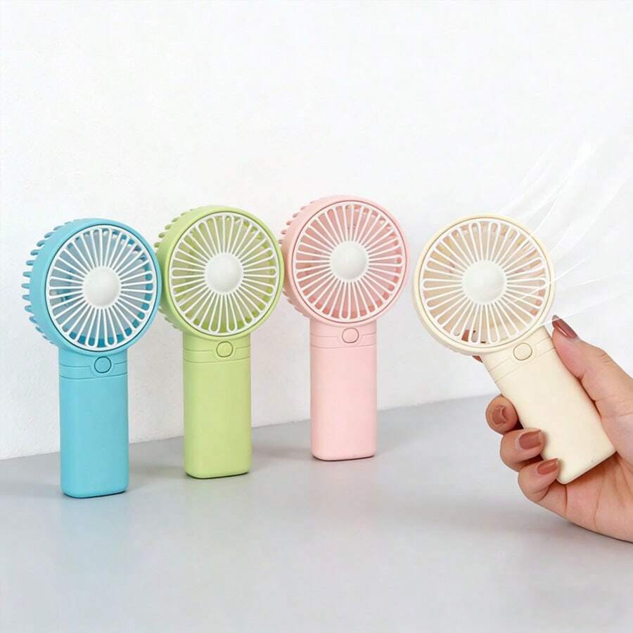 Mini Handheld Electric Fan With Lanyard, Lightweight & Cute, Battery Not Included, Suitable For Office, Outdoor, Travel, Camping, Beach And Holiday, Essential For Spring & Summer, Bridesmaid Gift And Bedroom Decor, Unisex - Multicolor - View 1