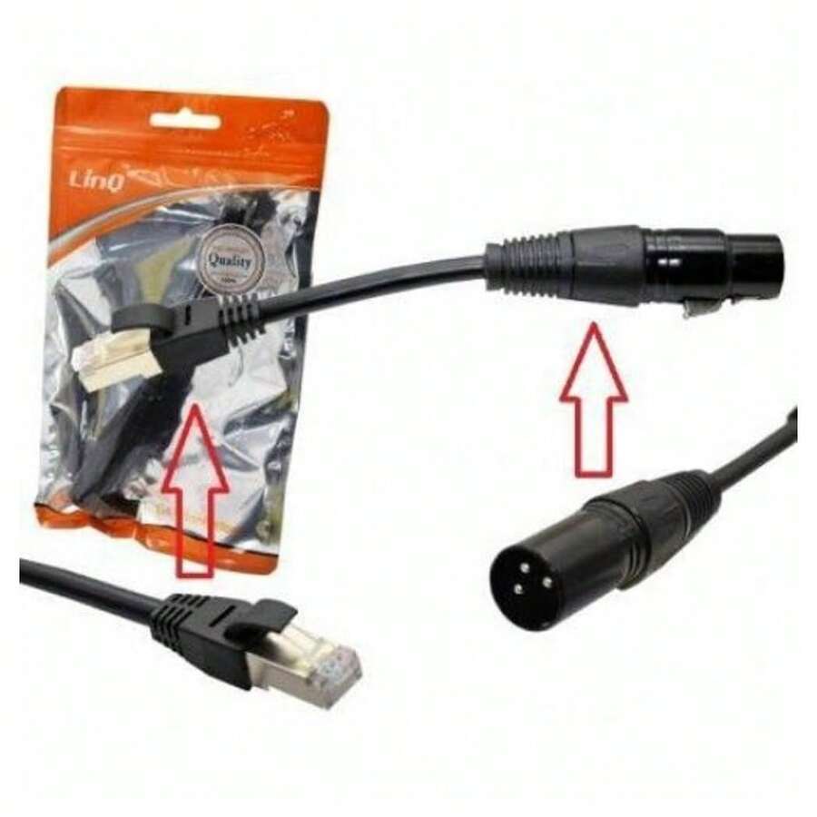 OISE ART STORE Cavo Adattatore Audio Da Xlr Maschio A Rj45 Maschio Lan Per Dj Da 15 Cm Kl-9237 - - Multicolore - Visualizzare 1