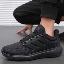 Adidas 阿迪達斯運動鞋男鞋輕盈低幫休閒鞋避震跑步鞋 - 黑色 - 查看 5