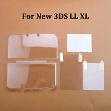 JCD para New 2DS 3DS XL LL, carcasa transparente dividida, funda protectora transparente, película de pantalla, protector de pantalla LCD - Nueva película de 3DS XL - Ver 10