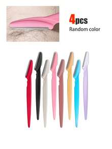70pcs Facial Hair Removal Razor, Eyebrow Trimmer, Manual Shaver, Multi-Function Eyebrow Scissors And Facial Razor, Suitable For Men And Women, Exfoliating Hair Removal Tool, Body Hair Trimmer And Facial & With Long Handle, With Precision Protective Cover Eyebrow Trimming Tool, Suitable For Travel Use Razor. 60/50/40/30/16/8/4/1pc. - Multicolor - View 13