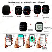 1.83" Full Touch Screen Smart Watch, With Message, Call, Pedometer, Alert, Compatible With IPhone & Android, Fitness Tracker, Suitable Gift For Women & Men, Birthday Present - Multicolor - View 10