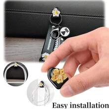 2 piezas/1 pieza Gancho de flor de cerezo para coche Gancho adhesivo multifuncional mini para respaldo de asiento de coche - flores de cerezo - Ver 3