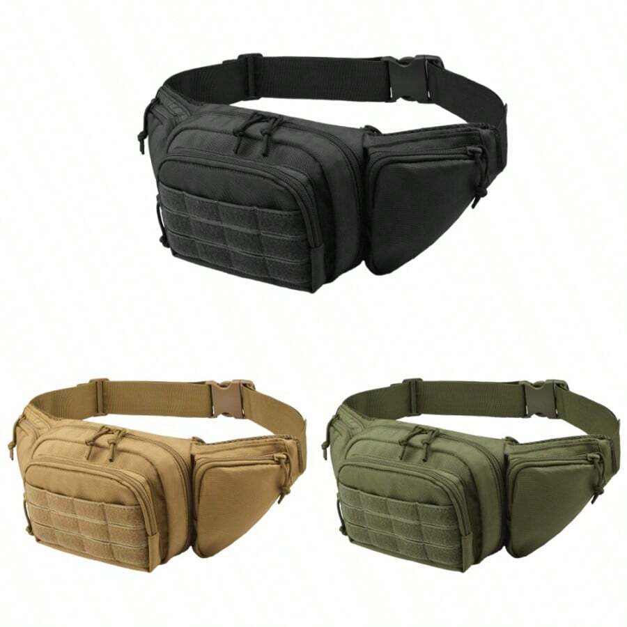 1个低调都市腰包，隐藏式EDC收纳包，可存放必需品和贵重物品，低调腰包，带安全隔层，尼龙材质 - 彩色 - 查看 1