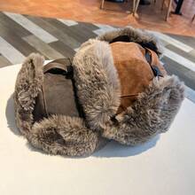 Unisex Winter Cap, Russian Ear Cap, Warm Ski Cap, Unisex Faux Fur, Unisex Pilot Cap - Grey - View 5