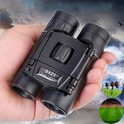 Portable Binoculars With Waist Bag And Strap, High Magnification Mini Pocket Binoculars, Compact Binoculars Suitable For Adults Birdwatching, Concerts, Theaters, Opera, Travel And Sightseeing
