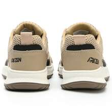 Men's Safety Shoes, Lightweight Work Shoes Plus Size, Low-Top Breathable Steel Toe Shoes, Anti-Slip Anti-Crush Steel Toe Shoes, Outdoor Lace-Up Hiking Shoes, Industrial & Construction Protective Shoes, Spring/Summer Mesh Breathable Work Shoes - 米色 - 查看 7