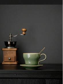 Creative Retro Ceramic Coffee Cup Set, Latte Art Cup, Elegant Design Specialty Afternoon Tea Cup For Home Use - Multicolor - View 7