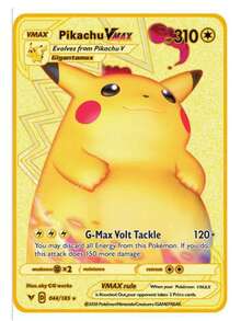 10,000 Pikachu Vmax Pokemon Metal Cards, English, DIY Arceus Charizard Gold Limited Edition, Children's Collectible Gift - Multicolor - View 3