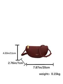 荔枝纹迷你手提包，新款时尚轻便日常单肩包，超轻迷你斜挎包，女士钱包 - 酒紅色 - 查看 5