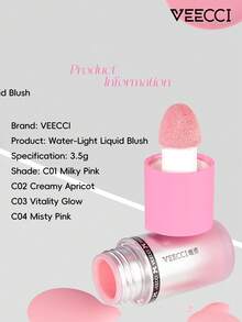 VEECCI 保湿腮红，水润质地，提亮肤色，持久妆效，集腮红、高光、修容于一体，适合新手使用 - C01 Milky Pink - 查看 9