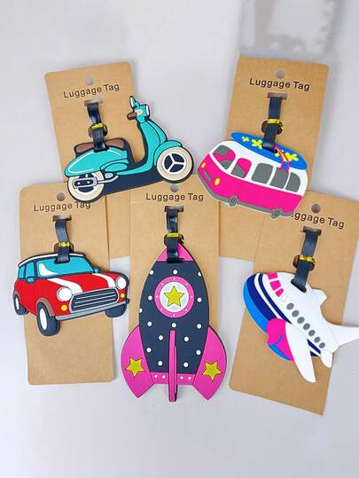 Cartoon Soft Silicone Luggage Tag Suitcase Label Travel Accessories High-Quality Travel Essentials Luggage Tag ID Address Tag Boarding Pass Travel ID Tag Travel Necessities Travel Storage Bag Suitable For Beach Vacation Summer Holiday Back To School School Backpack School Supplies Travel Bag Luggage Bag Duffle Bag Overnight Bag Large Capacity Durable Travel Organizer Cruise Essential Vacation Essentials For Men Women Travel Essential Holiday Essential Travel Must Haves