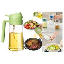 OISE ART STORE Set Dispenser Dosatore 2 In 1 Oliera Spruzzatore Olio Con 3 Contenitori Condimenti Cucina - - Multicolore - Visualizzare 2