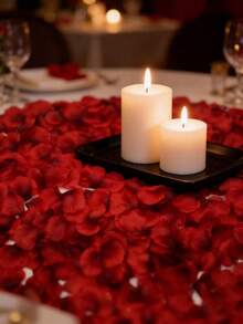 Romantic Style Petal Shaped Delicate Edge Artificial Flower Petals, Multi-Color, Suitable For Wedding Ceremony, Proposal Decoration - Multicolor - View 9