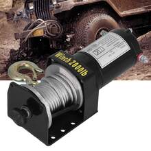 12V 2000LB Electric Winch Vehicle Traction Equipment with Wired Handle Switch 1.2KW 1.6HP Motor - Tensión nominal: 2000 libras - Ver 9