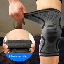 1pc Elastic Sports Fitness Knee Pad - Orange - View 2