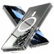 适用于苹果 Galaxy S26 Ultra、S25 Ultra、A55、A56、A16、S24 和 17、16、15、14、13、12、11、XR 的透明亚克力磁吸保护壳，防摔设计，也适用于 Galaxy S25 FE、A15、A26、A36、S24 FE。 - 無色 - 查看 2