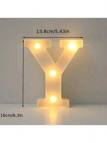 6.3 英寸可定制 LED 字幕灯 - 1 件，壁挂式，电池供电 - 非常适合婚礼、生日、家居装饰 - 白色 - 查看 33