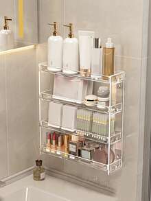One No-Drill Floating Shelf, A Bathroom Cosmetics Display Rack, Suitable For Storing Medicines, Essential Oils, Small Figurines, Toys, Glasses, Nail Polish, Etc., Saving Space And Perfect For Back-To-School Supplies.,Room Decor - Multicolor - View 11