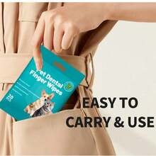 100pcs/Set Disposable Finger Toothbrush, Pet Dental Cleaning Finger Sleeves Wet Wipes, Suitable For Cats And Dogs Oral Care After Meals, 20pcs/Pack - Multicolor - View 6