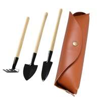 4件套园艺工具套装，包括花园耙、适用于种植花卉蔬菜的小铲子、多肉植物专用小铲子、迷你园艺铲以及盆栽植物用品。 - 收納包+工具 - 查看 12